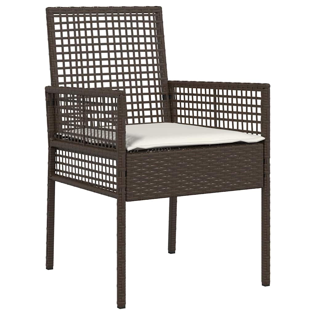 Kert étkező szett 5 pcs Barna polirattan