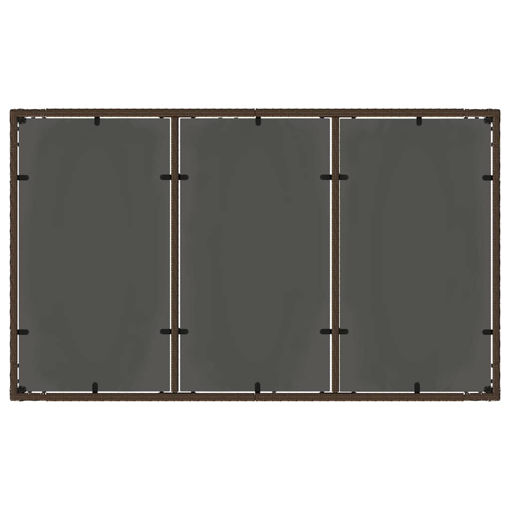 Kert étkező szett 5 pcs Barna polirattan