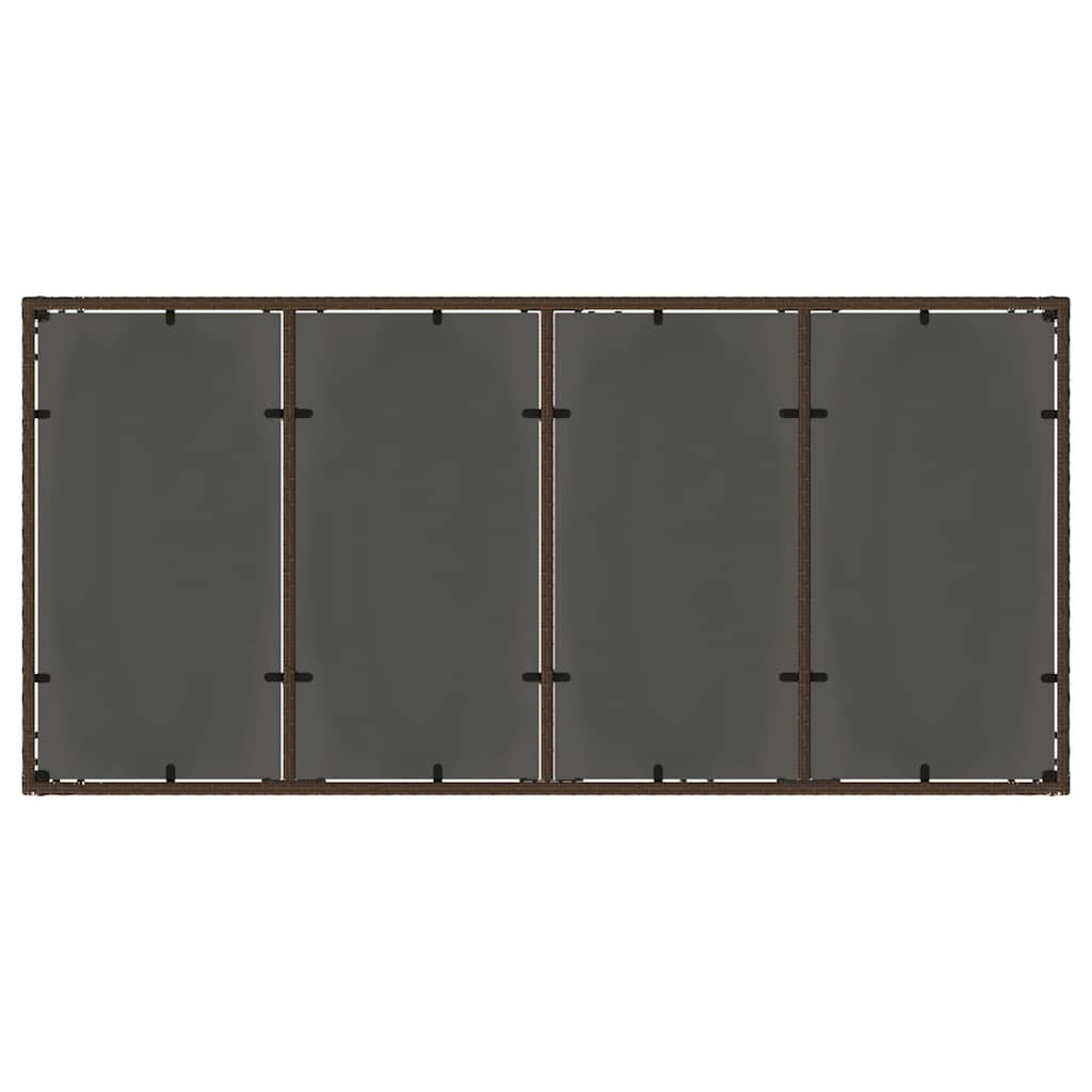 Kert étkező szett 9 pcs Barna polirattan