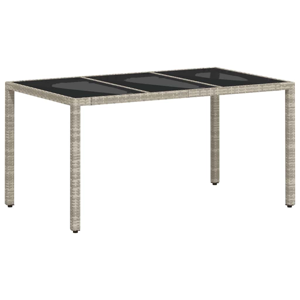 Kert étkező szett 7 pcs Világosszürke polirattan