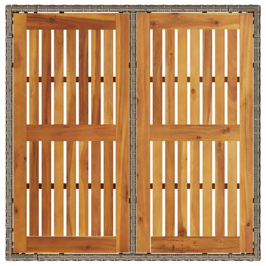 Kert étkező szett 3 pcs Szürke polirattan