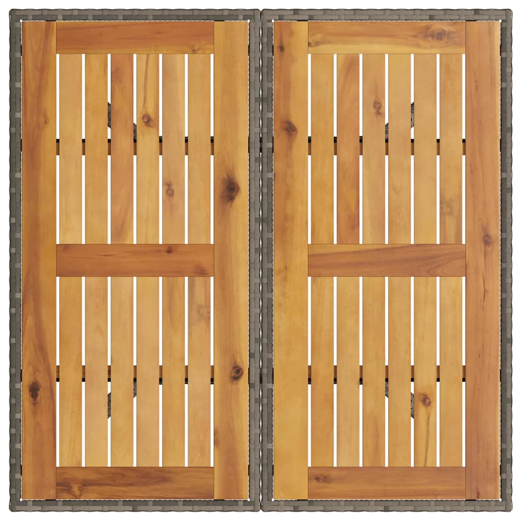 Kert étkező szett 5 pcs Szürke polirattan