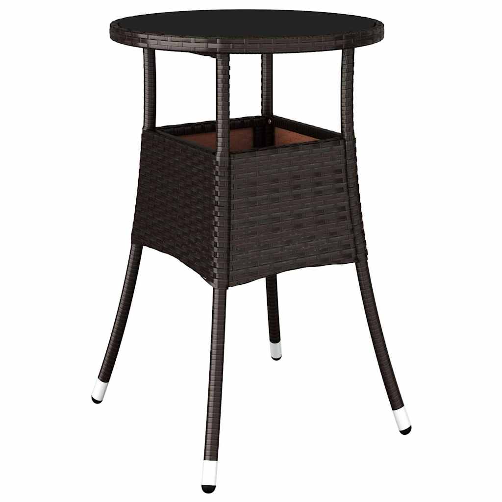 Kert étkező szett 5 pcs Barna polirattan
