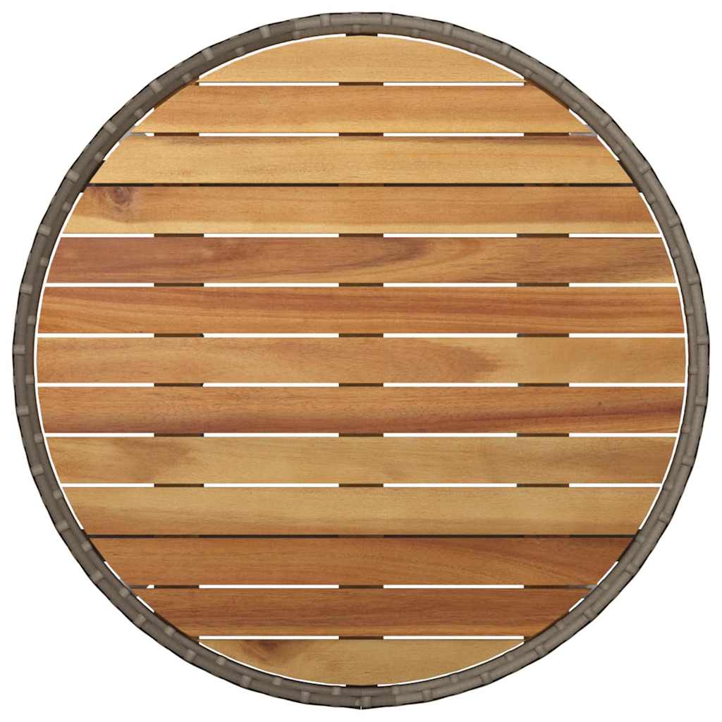 Kert étkező szett 5 pcs Szürke polirattan