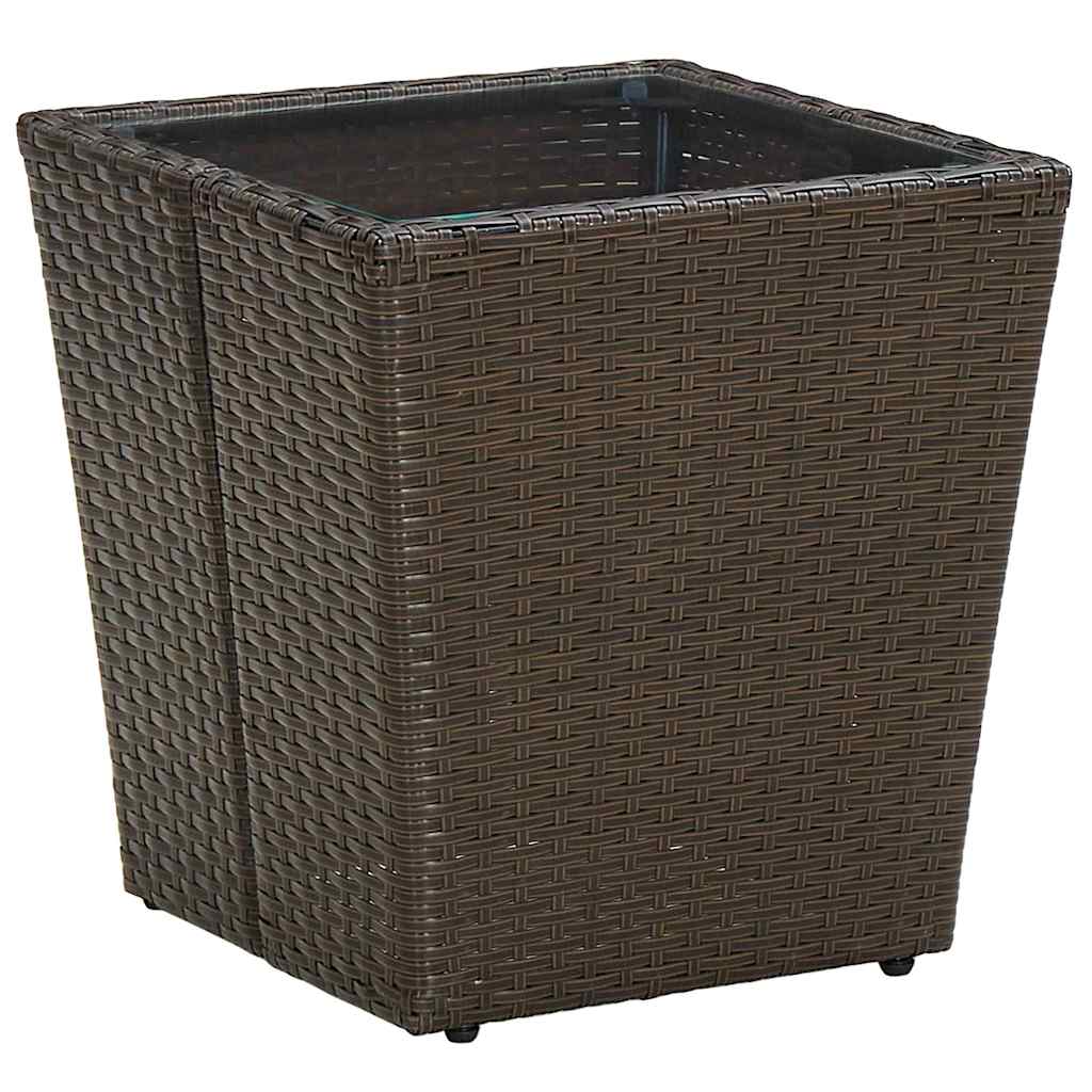 Kert Bistro Készlet 3 pcs Barna polirattan