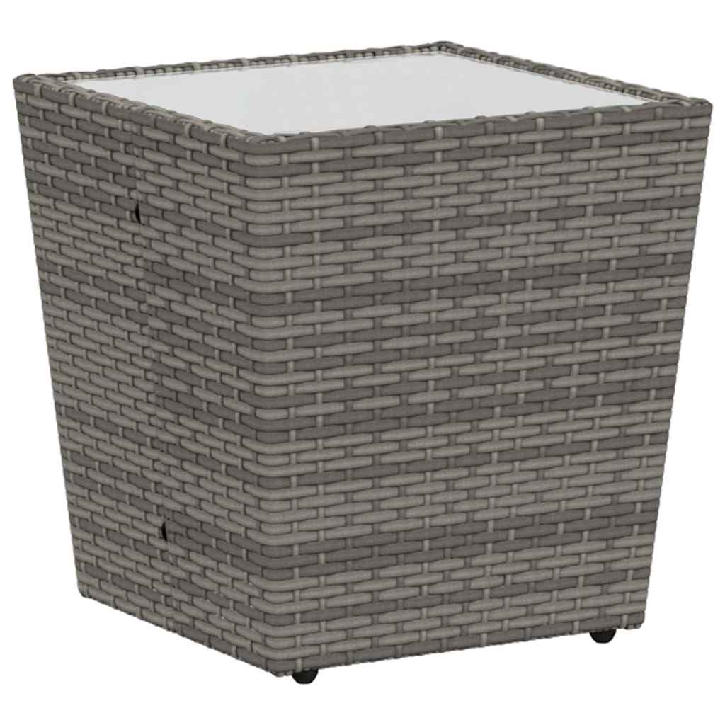 Kert Bistro Készlet 3 pcs Szürke polirattan