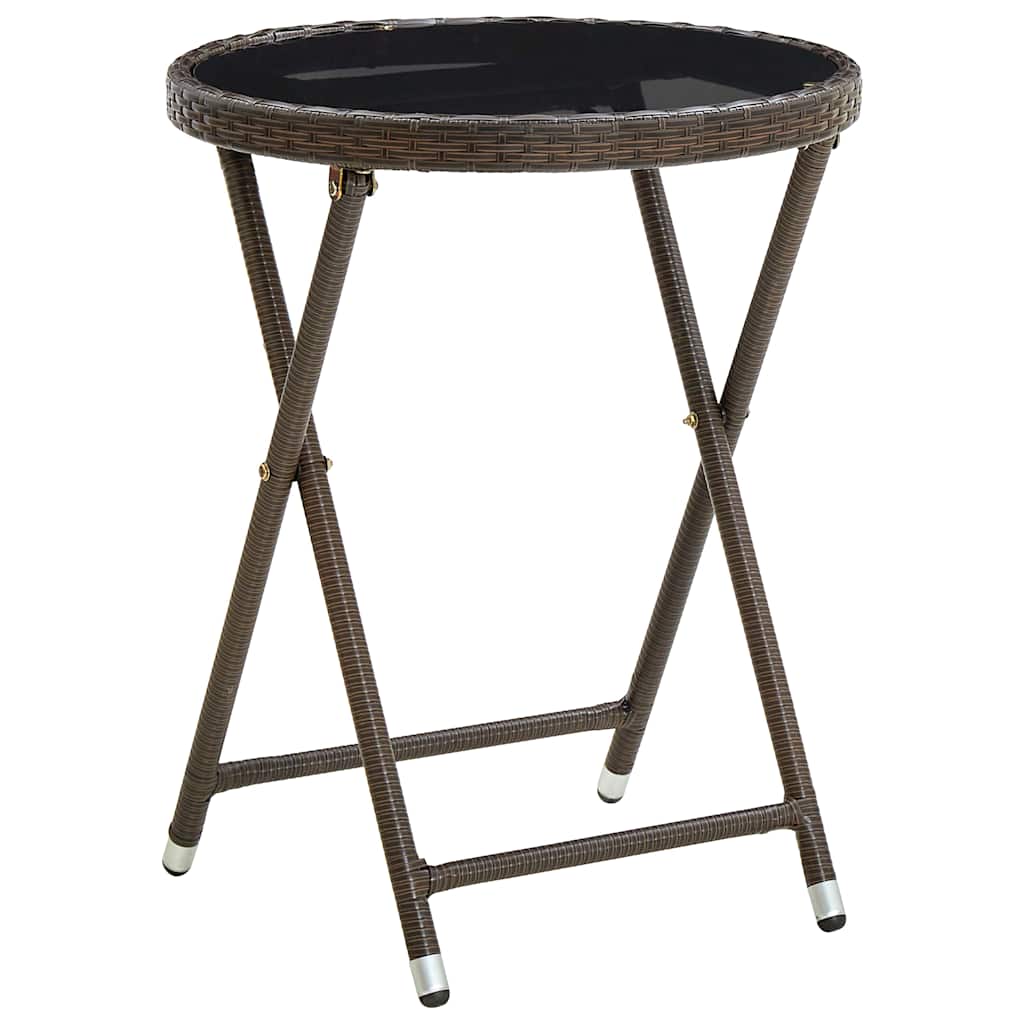 Kert Bistro Készlet 3 pcs Barna polirattan