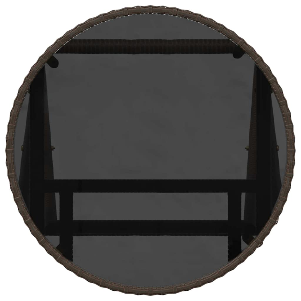 Kert Bistro Készlet 3 pcs Barna polirattan