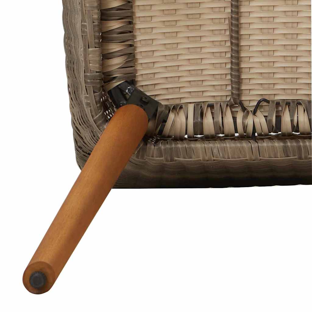 Kerti Szék párnával 2 pcs Fekete 62.5 x 55 x 82 cm polirattan