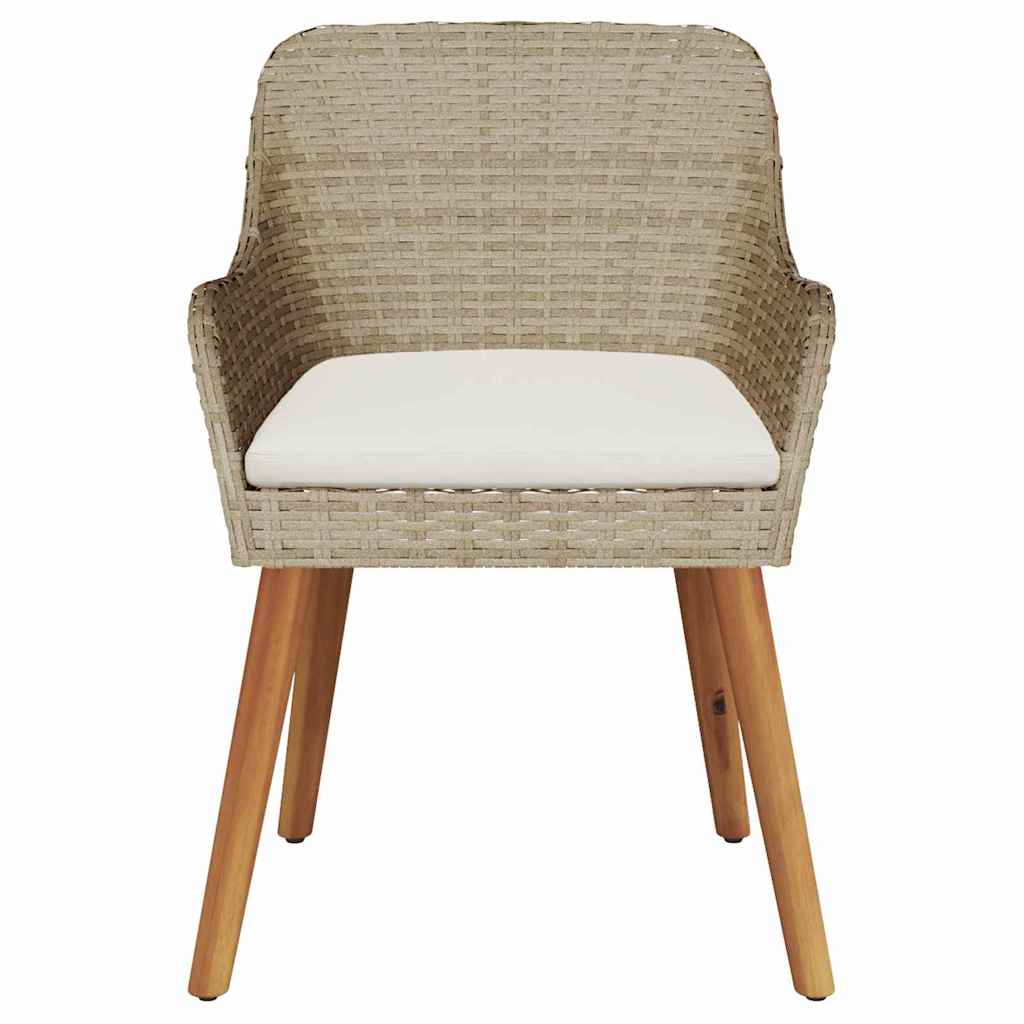 Kerti Szék párnával 2 pcs Bézs 62.5 x 55 x 82 cm polirattan