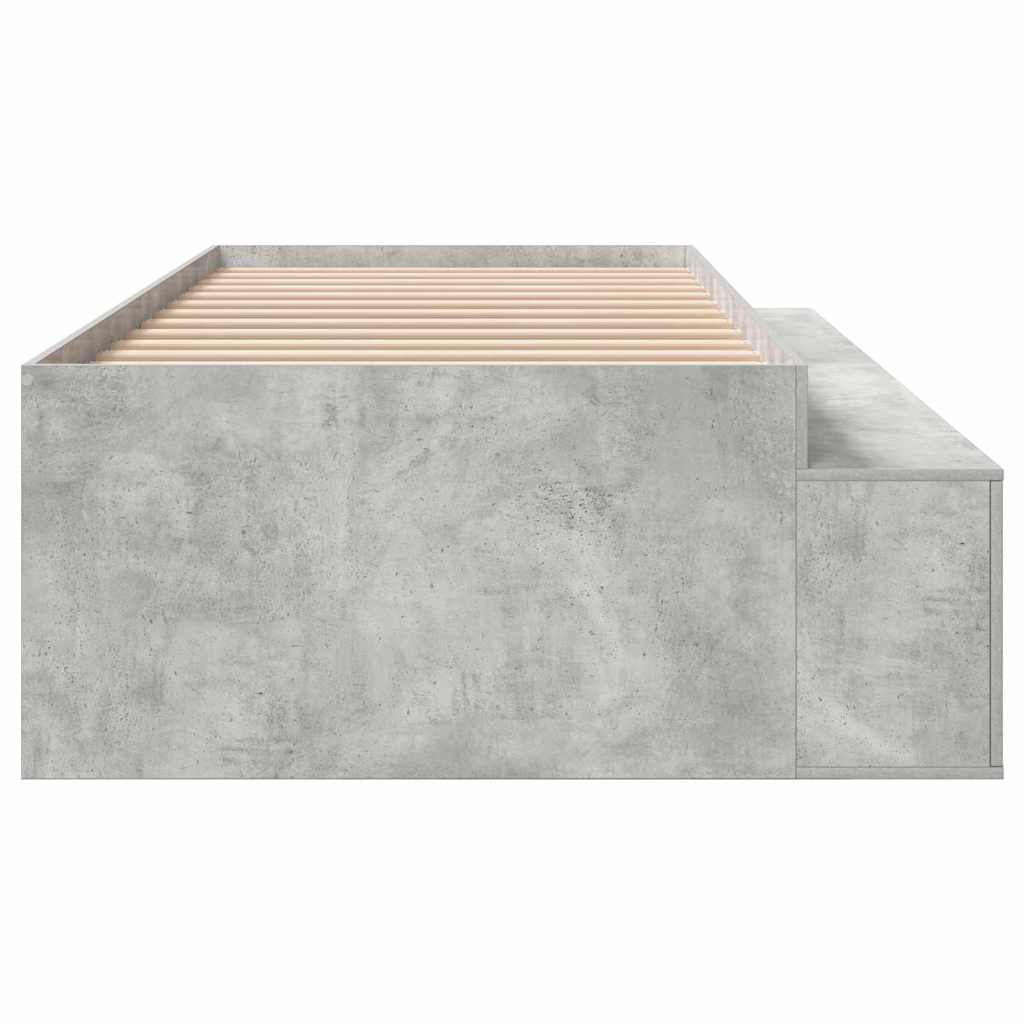 Ágykeret fiókkal tárolóval Beton Szürke 100 x 200 cm Faanyag