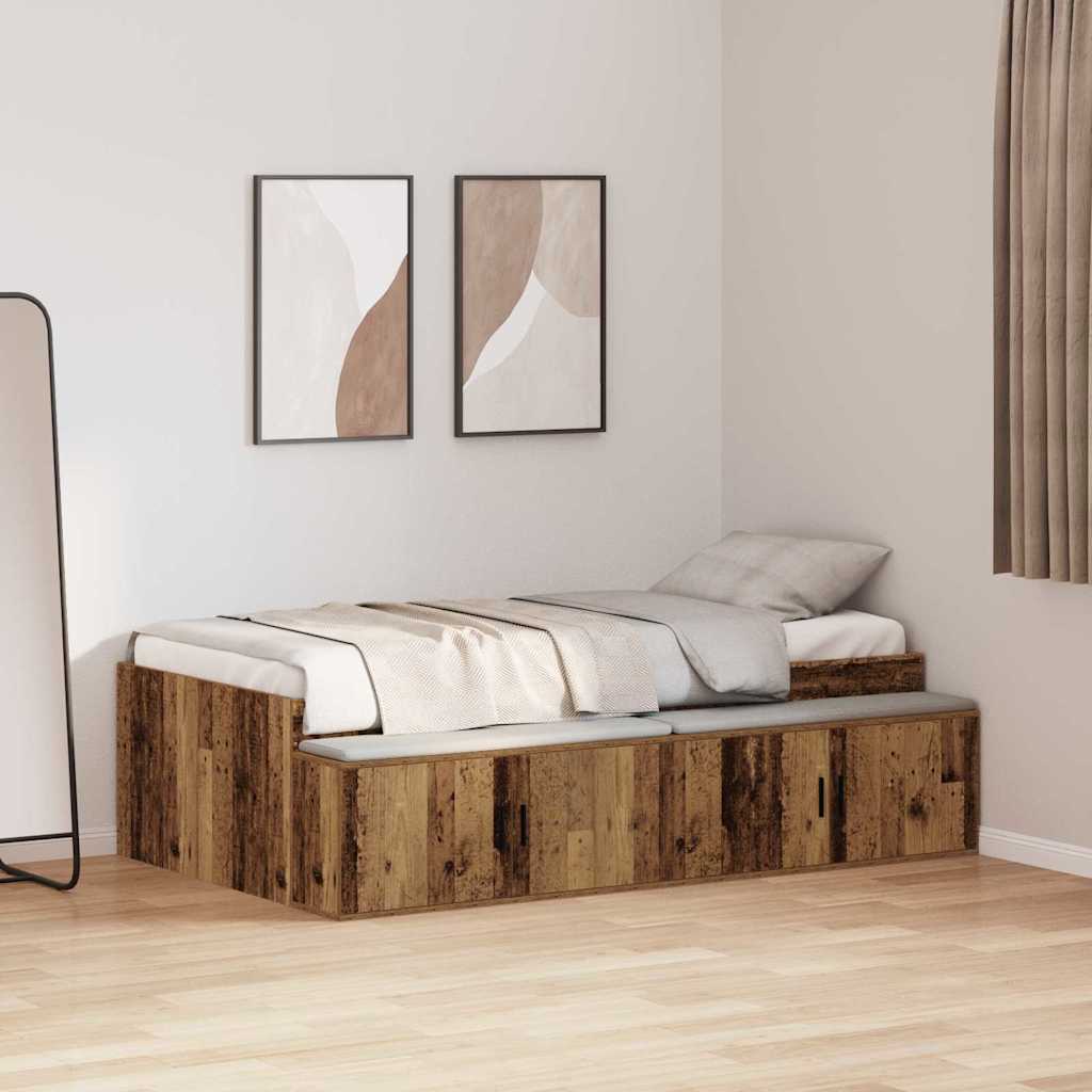 Ágykeret fiókkal tárolóval Öreg fa 80 x 200 cm Szerelt Fa