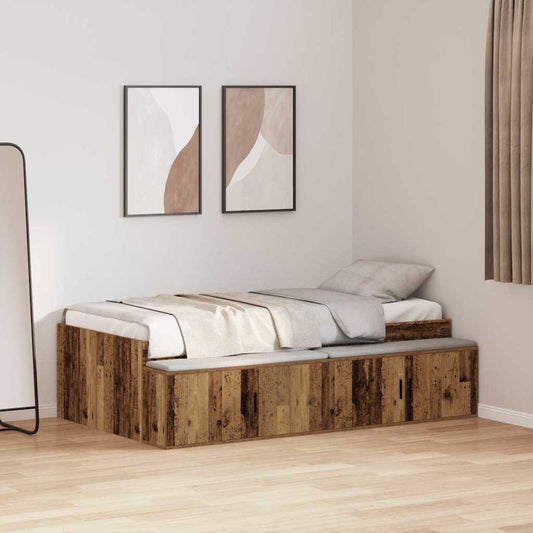 Ágykeret fiókkal tárolóval Öreg fa 80 x 200 cm Faanyag