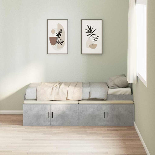 Ágykeret fiókkal tárolóval Beton Szürke 70 x 190 cm Faanyag