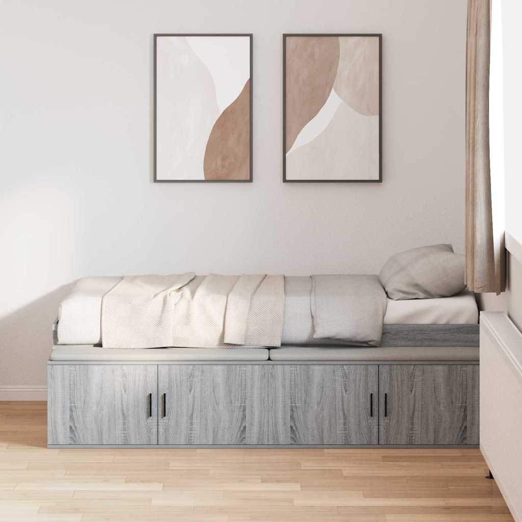 Ágykeret fiókkal tárolóval Szürke Sonoma 70 x 190 cm Faanyag