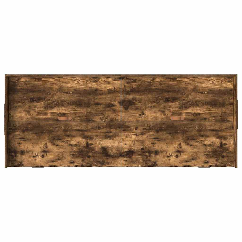 Ágykeret fiókkal ajtóval Füstölt tölgy 100 x 200 cm Szerelt Fa