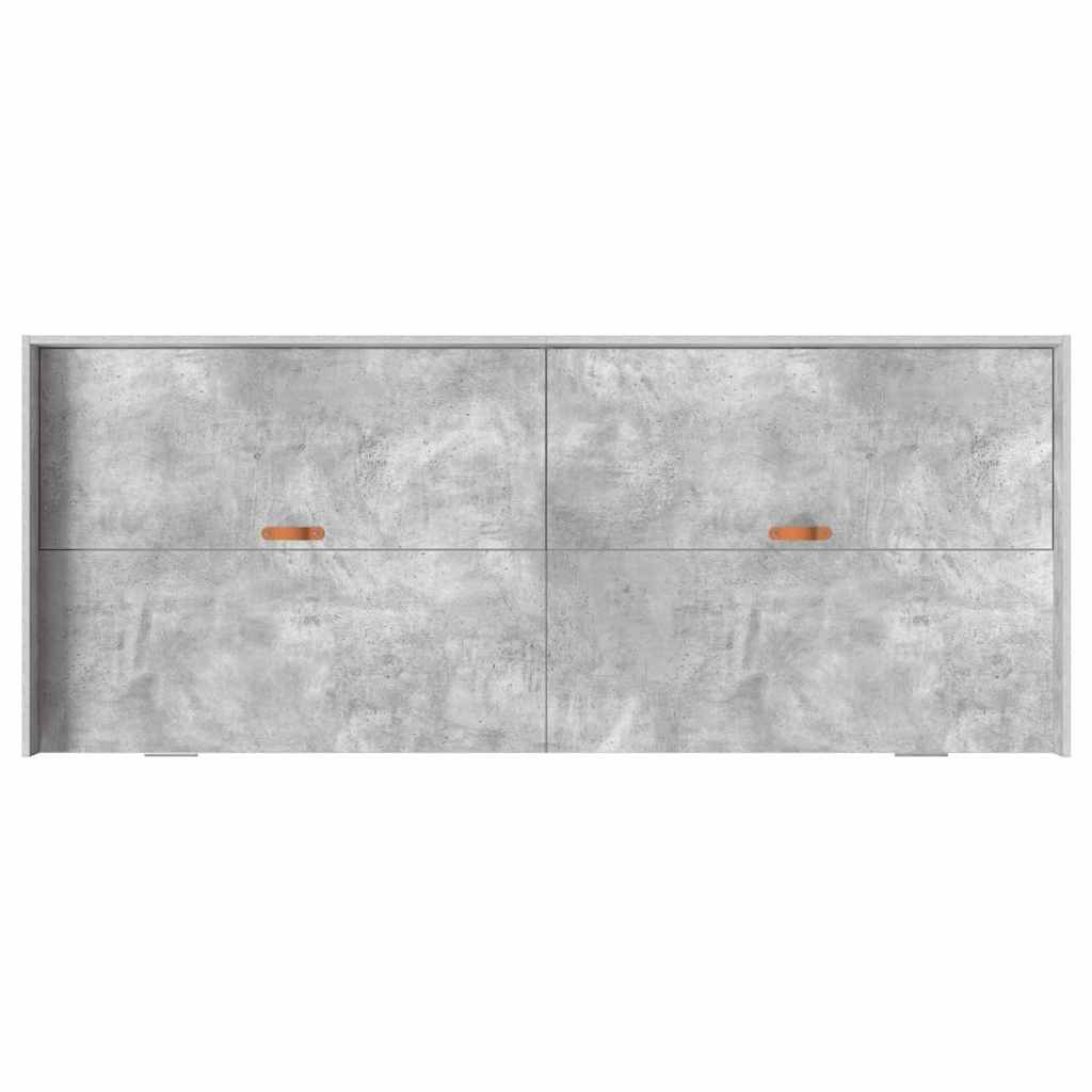 Ágykeret fiókkal tárolóval Beton Szürke 90 x 200 cm Szerelt Fa