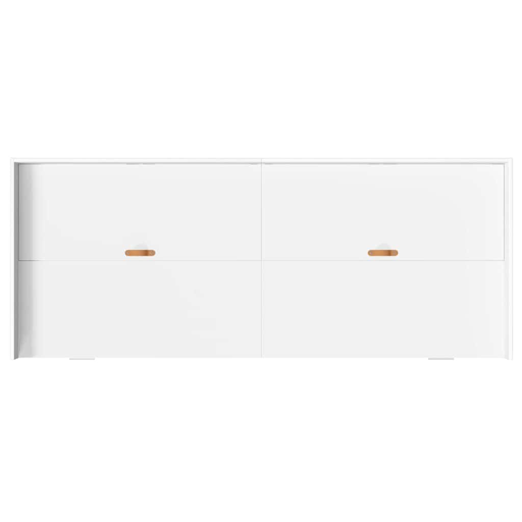 Ágykeret fiókkal fejtámlával Fehér 75 x 190 cm Szerelt Fa