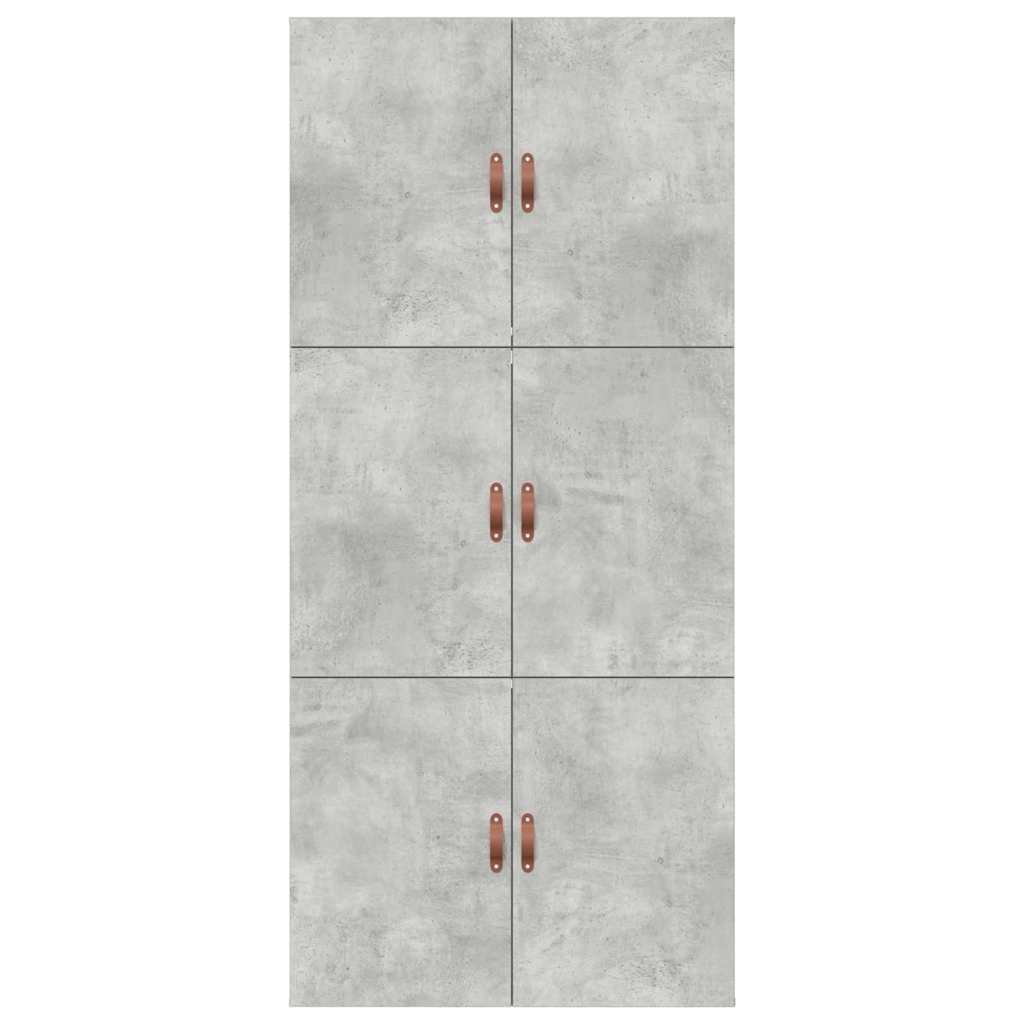 Ágykeret tárolóval ajtóval Beton Szürke 80 x 200 cm Szerelt Fa