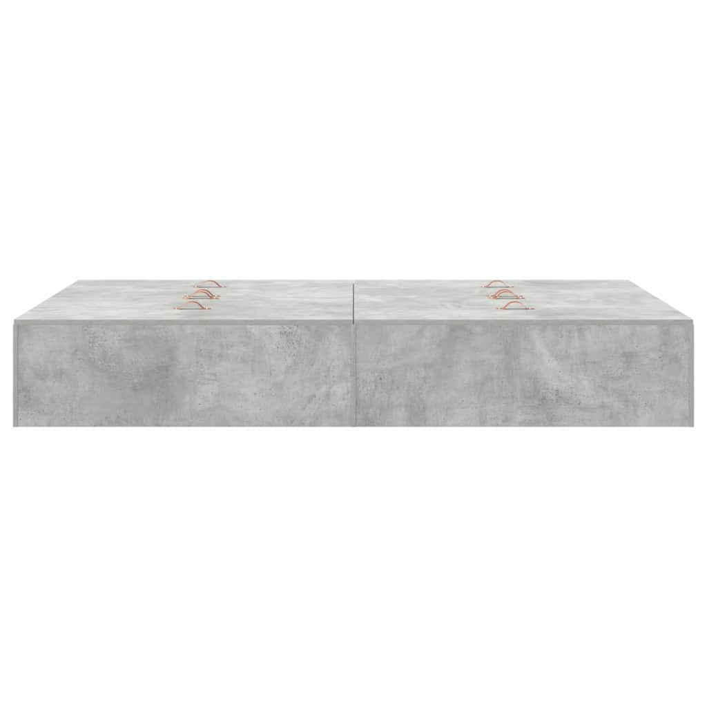 Ágykeret tárolóval tárolóval Beton Szürke 120 x 190 cm Faanyag