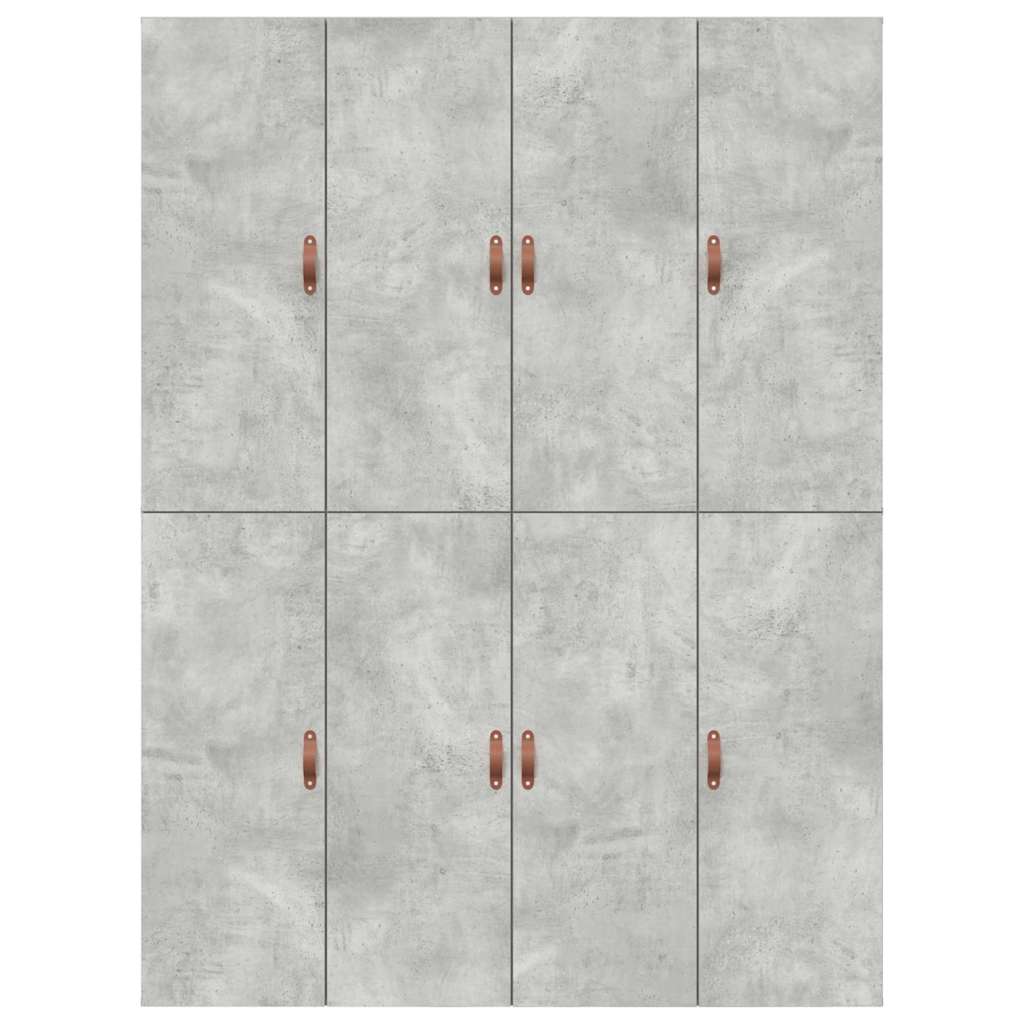 Ágykeret tárolóval ajtóval Beton Szürke 140 x 190 cm Szerelt Fa