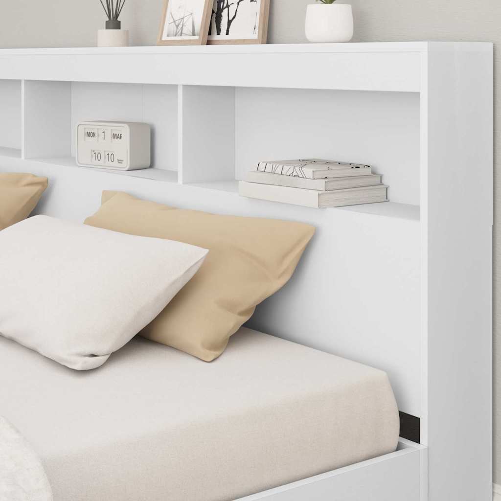 Tároló fejtámla Fehér Szerelt Fa