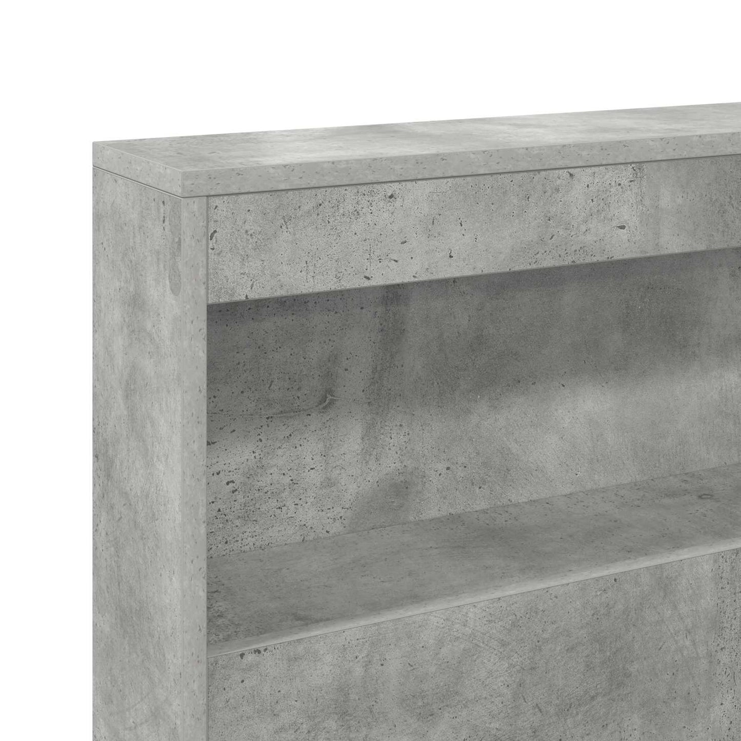 Tároló fejtámla polcokkal tárolóval Beton Szürke 140 cm Faanyag
