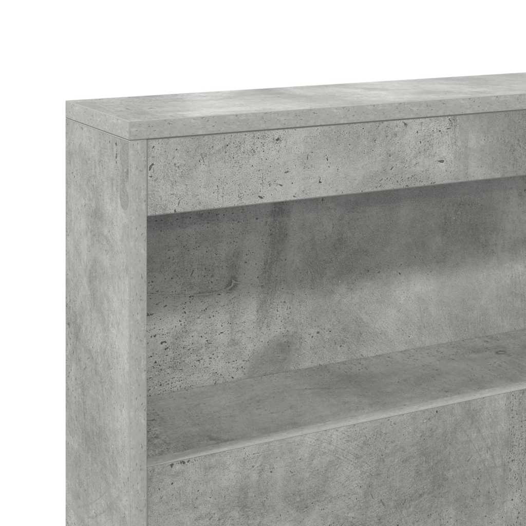 Tároló fejtámla Beton Szürke Szerelt Fa