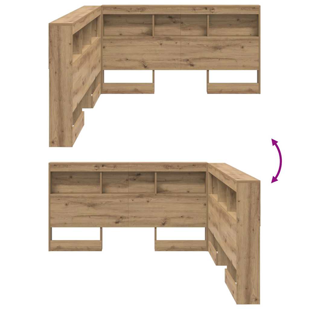 Tároló fejtámla Artisan tölgy Szerelt Fa
