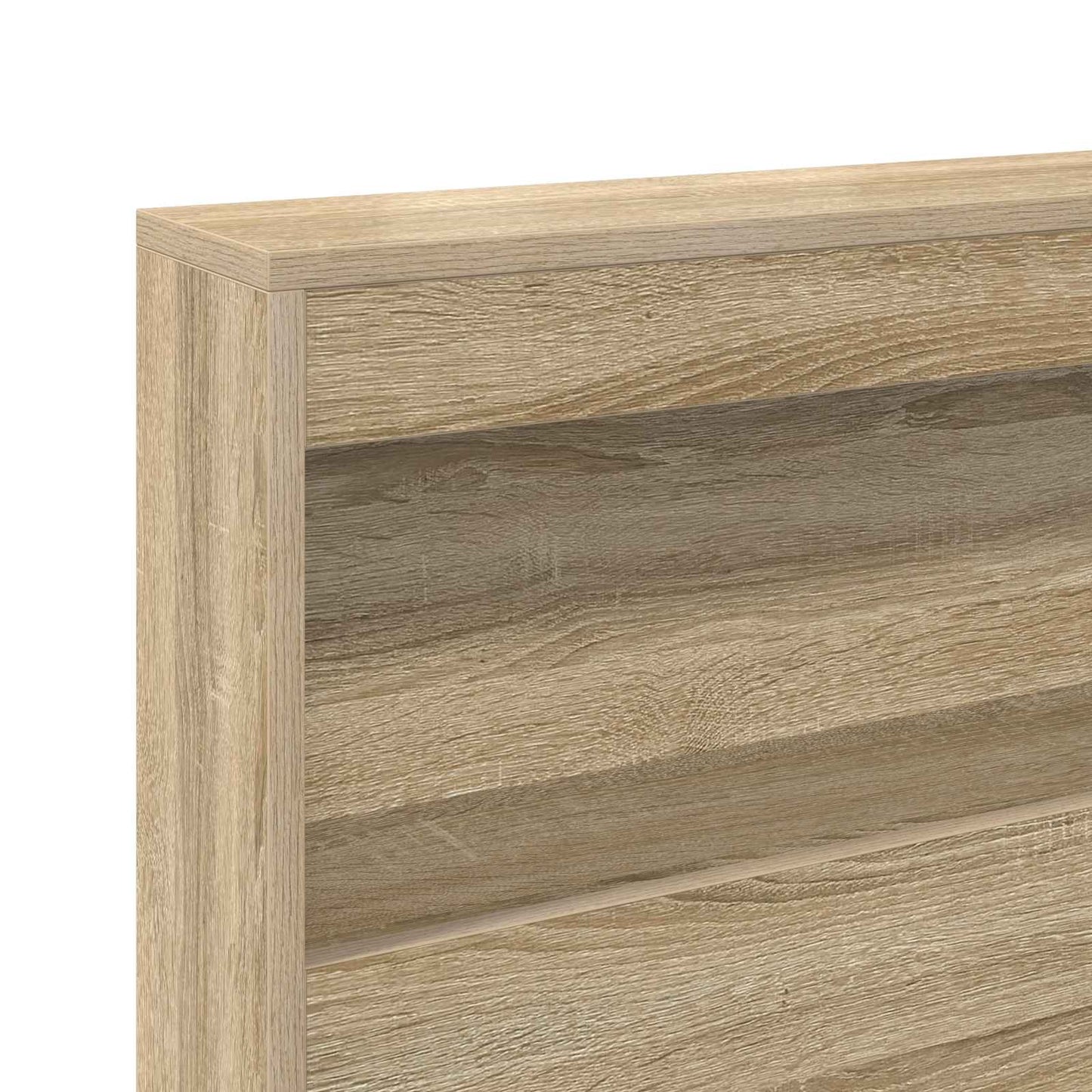 Tároló fejtámla polcokkal tárolóval Sonoma tölgy 180 cm Faanyag