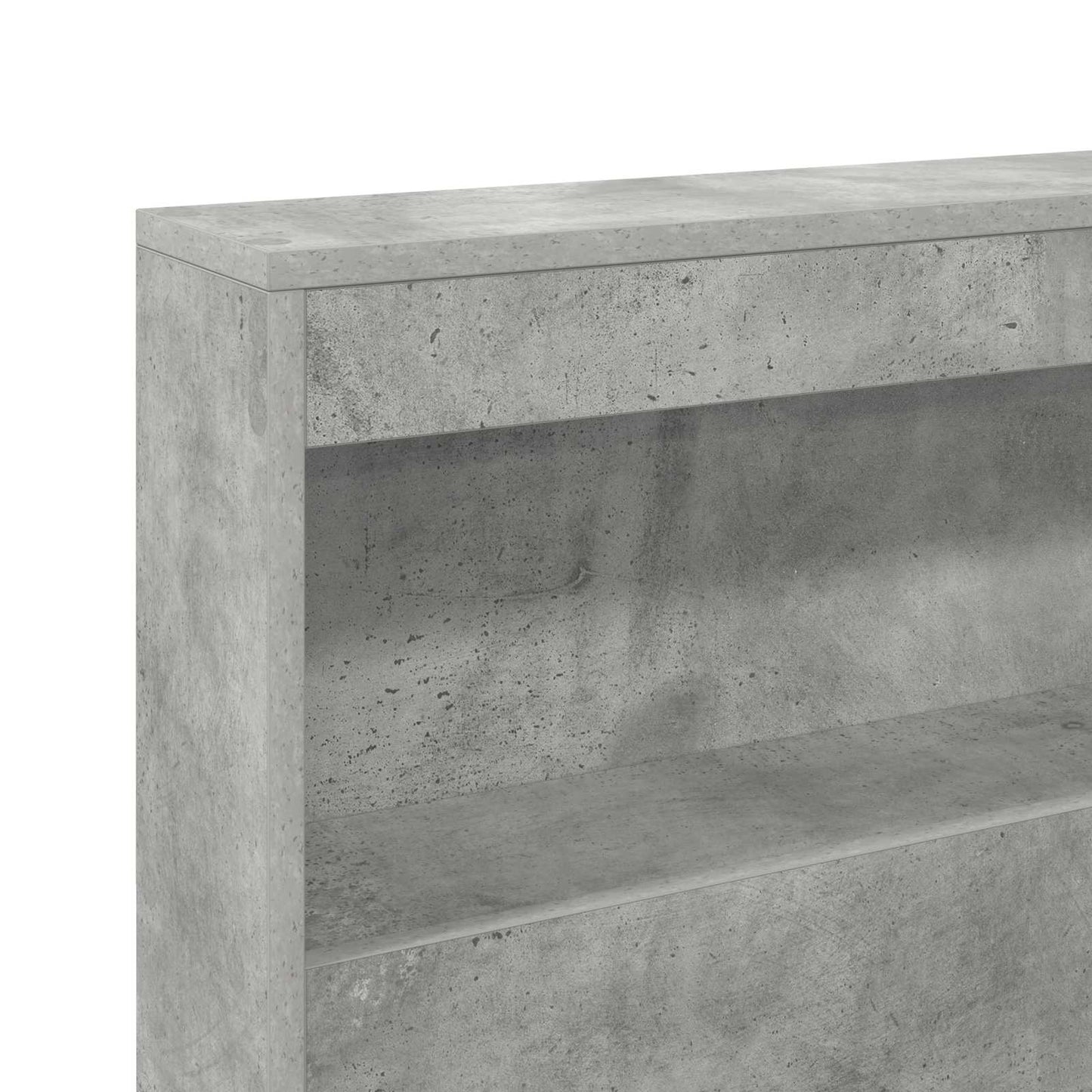 Tároló fejtámla polcokkal tárolóval Beton Szürke 75 cm Faanyag