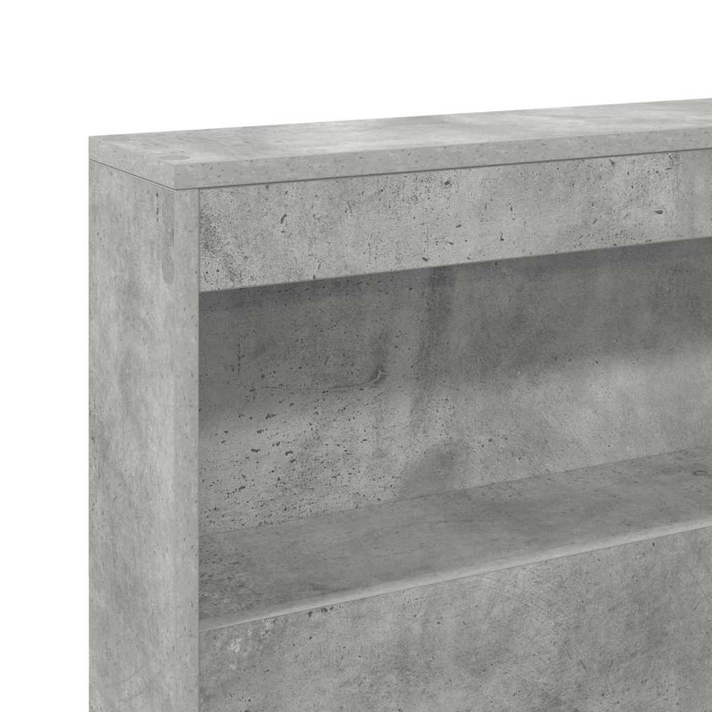 Tároló fejtámla Beton Szürke Szerelt Fa
