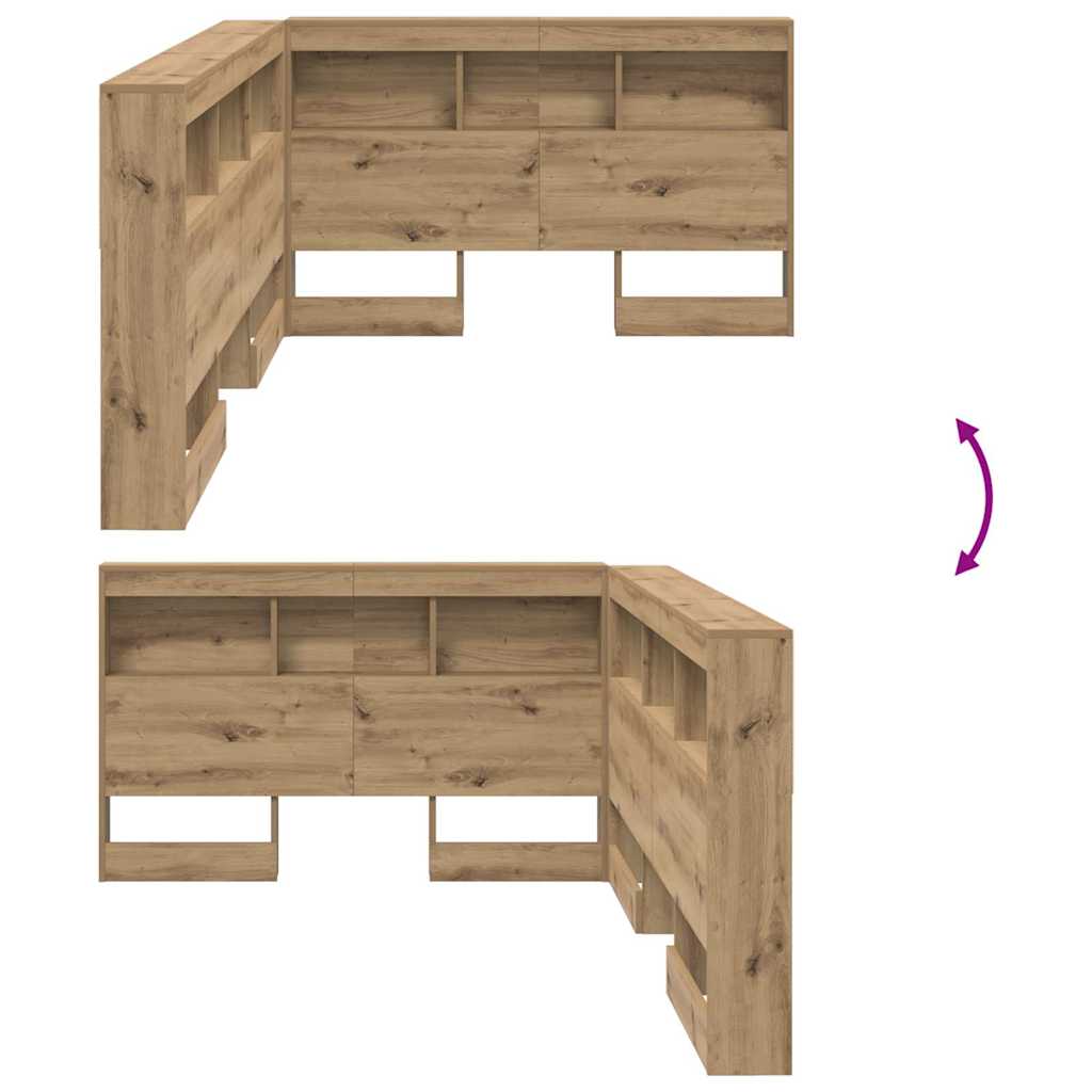 Tároló fejtámla Artisan tölgy Szerelt Fa