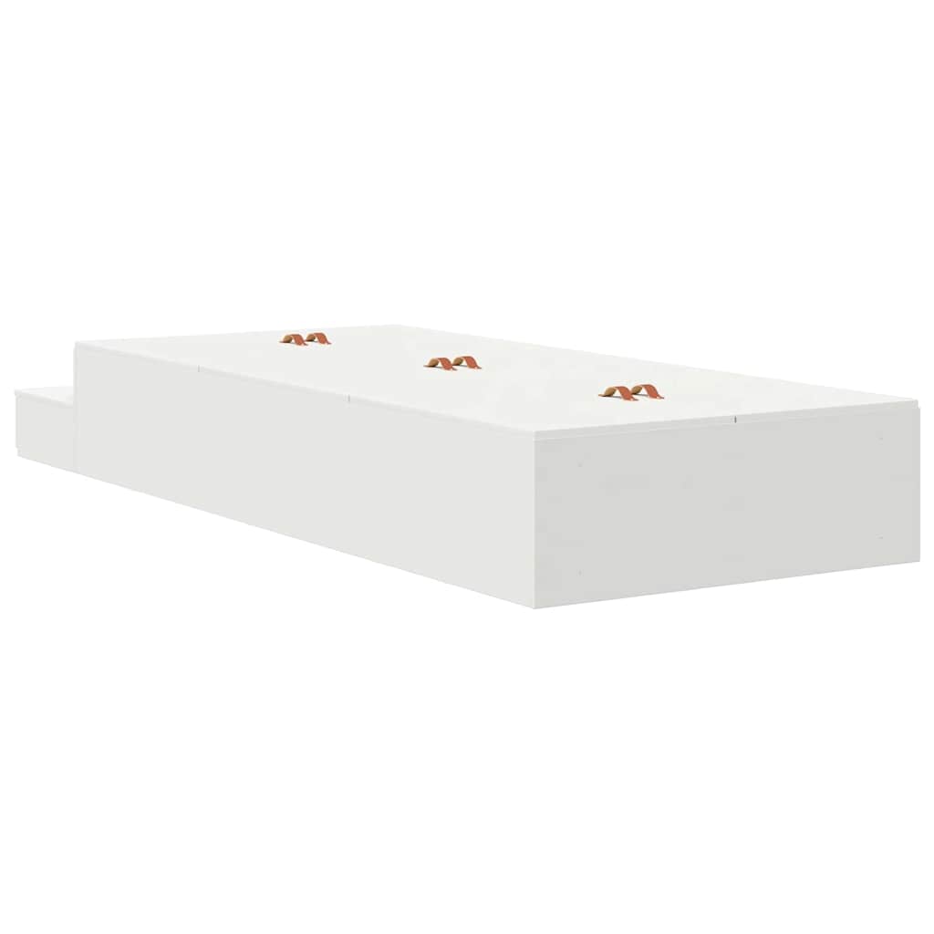 Ágykeret tárolóval fiókkal tárolóval Fehér 80 cm Szerelt Fa