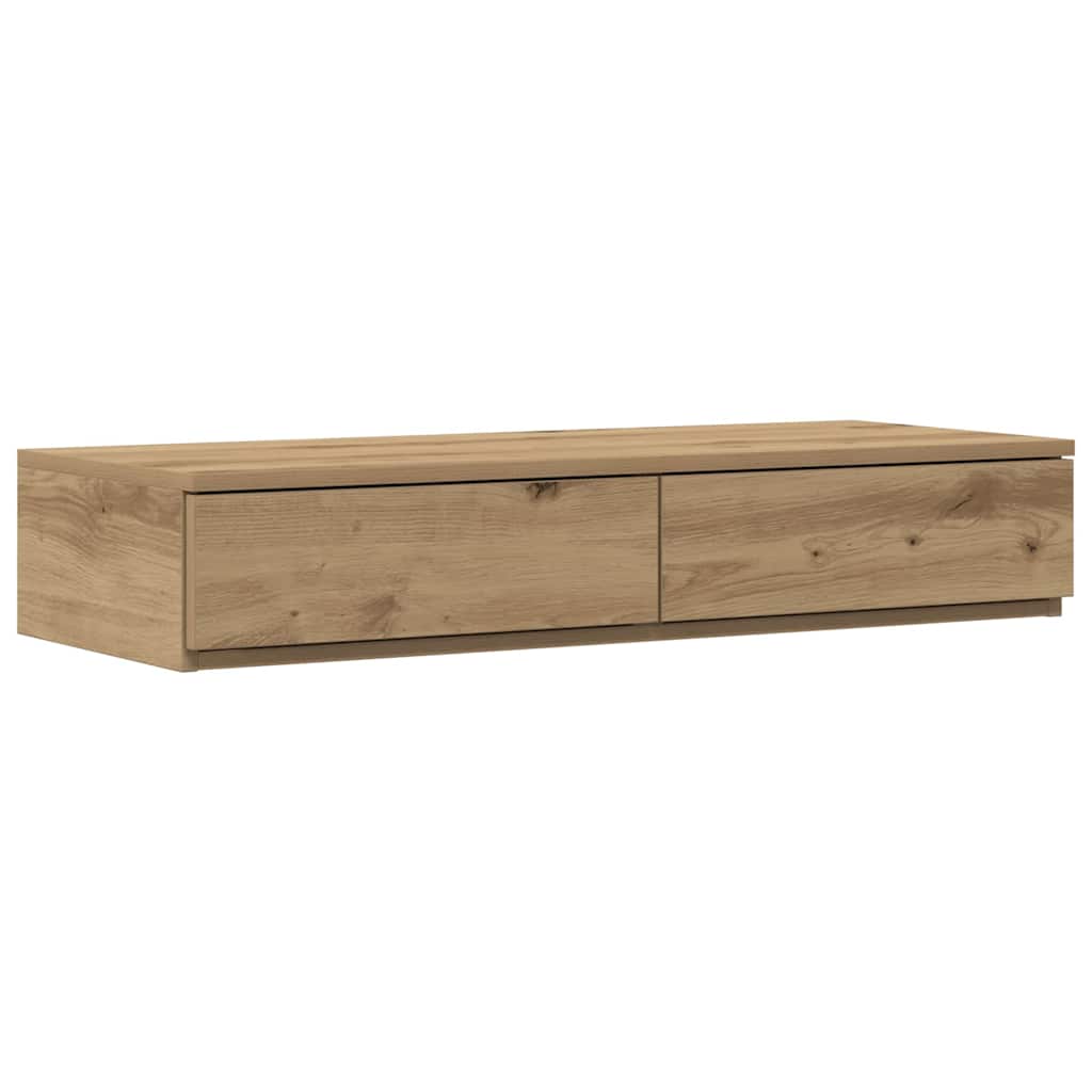 Ágykeret tárolóval fiókkal Artisan tölgy 100 cm Faanyag