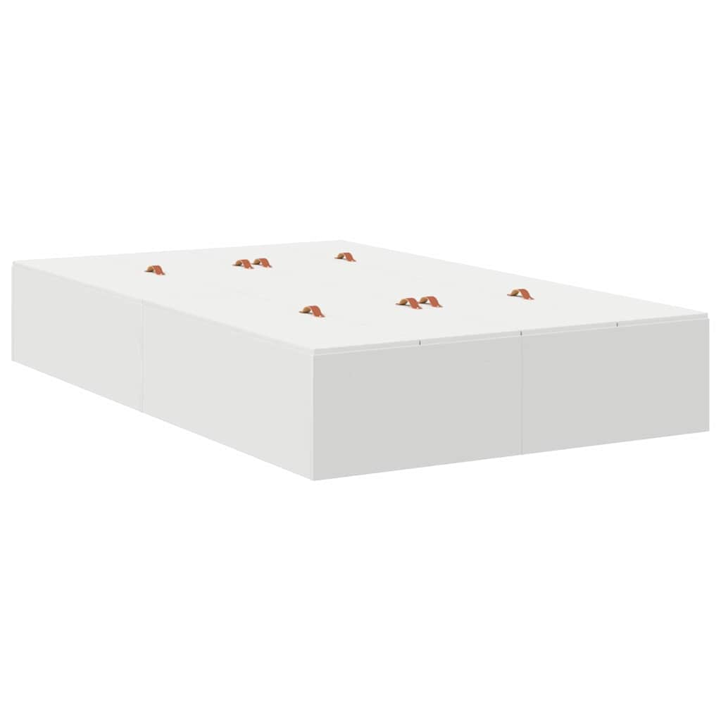 Ágykeret tárolóval fiókkal tárolóval Fehér 120 cm Szerelt Fa