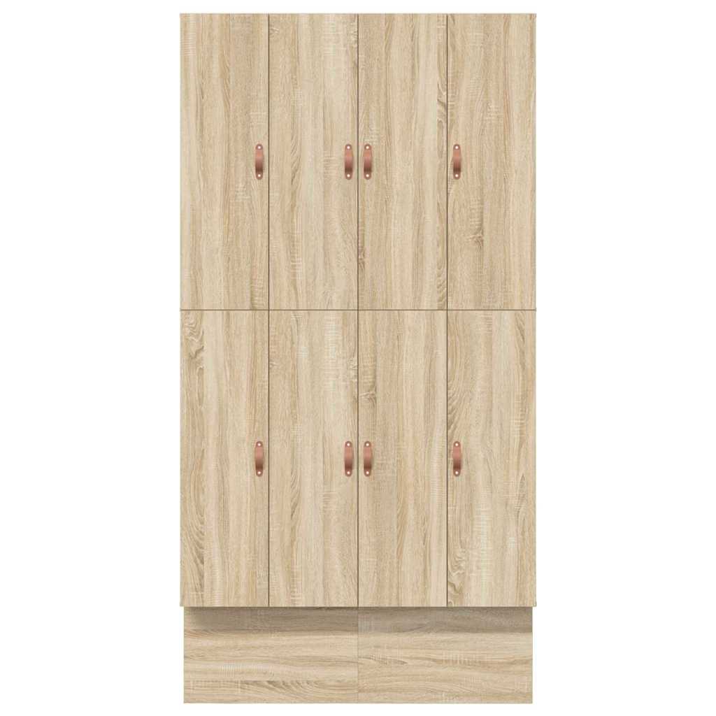 Ágykeret tárolóval fiókkal Sonoma tölgy 120 cm Szerelt Fa