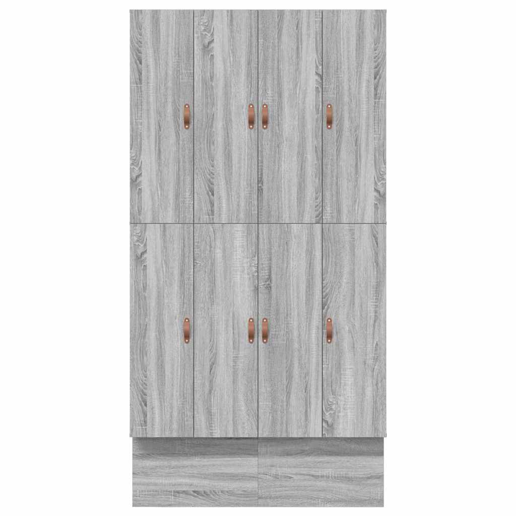 Ágykeret tárolóval fiókkal Szürke Sonoma 120 cm Faanyag