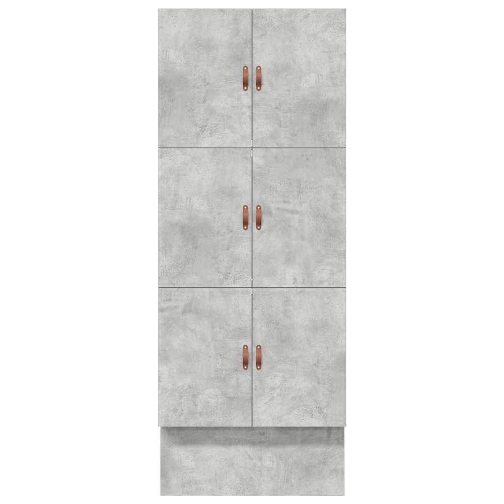 Ágykeret tárolóval fiókkal tárolóval Beton Szürke 90 cm Faanyag