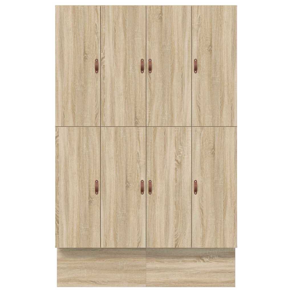 Ágykeret tárolóval fiókkal Sonoma tölgy 140 cm Faanyag