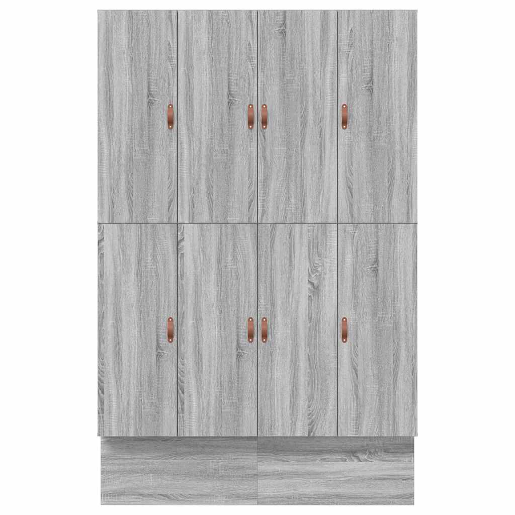 Ágykeret tárolóval fiókkal Szürke Sonoma 135 cm Szerelt Fa