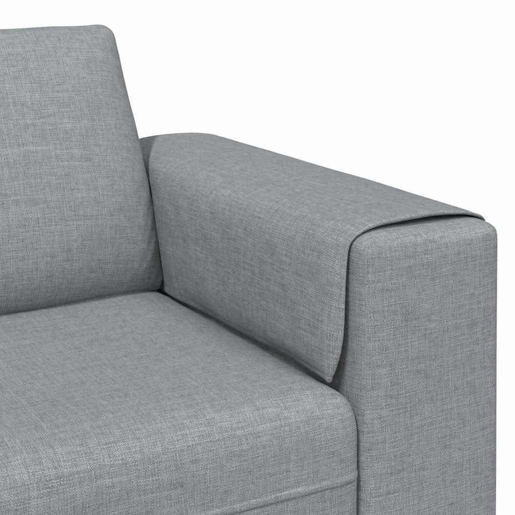 Nappali Kanapé Világosszürke 250 x 77 x 76 cm Poliészter