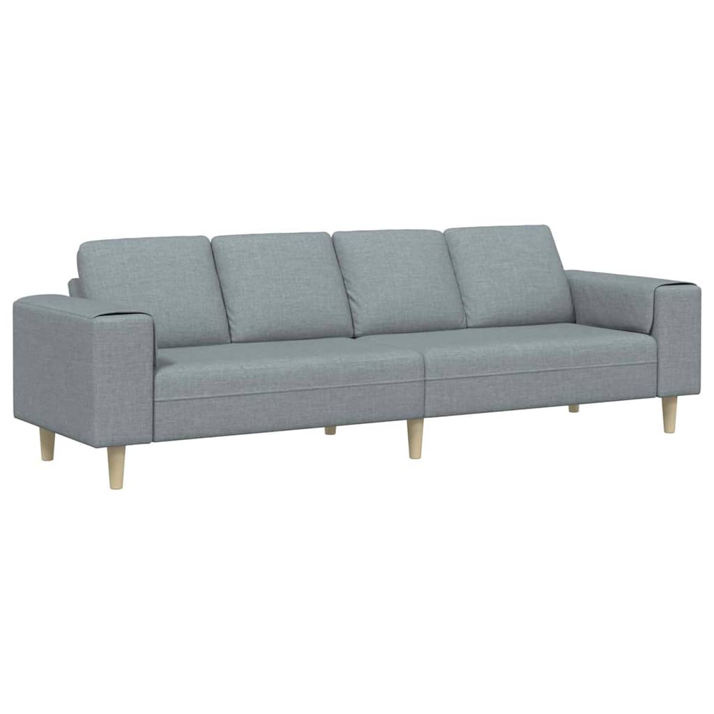 Nappali Kanapé Világosszürke 250 x 77 x 76 cm Poliészter