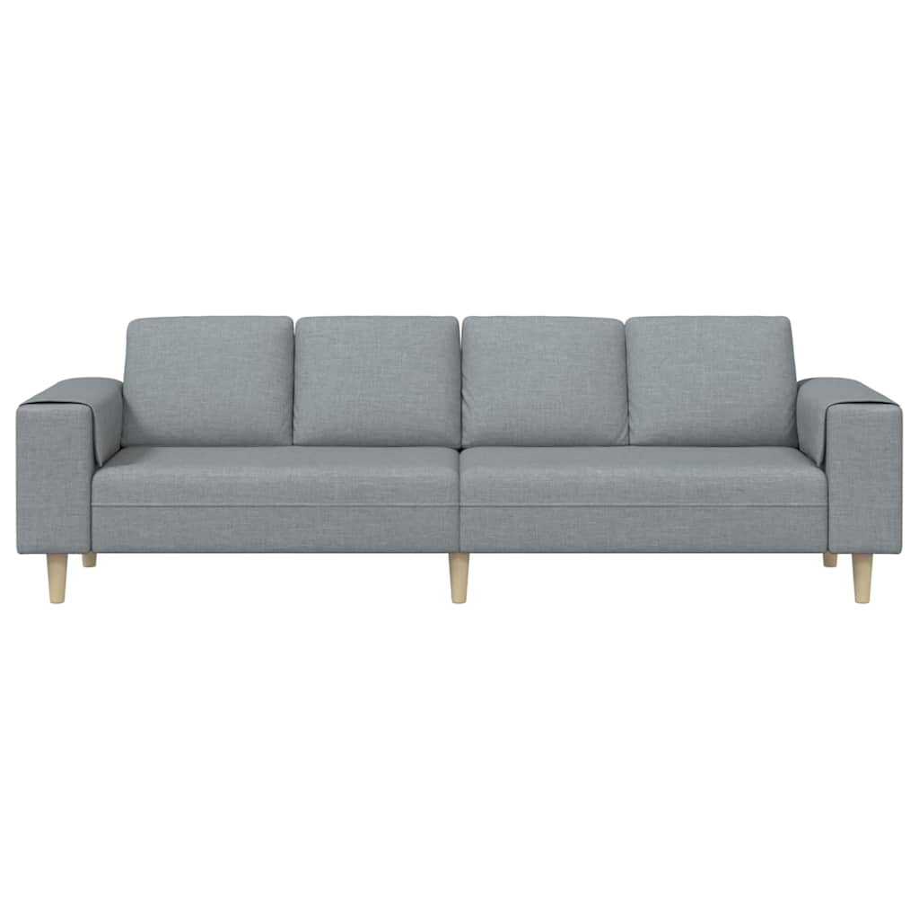 Nappali Kanapé Világosszürke 250 x 77 x 76 cm Poliészter