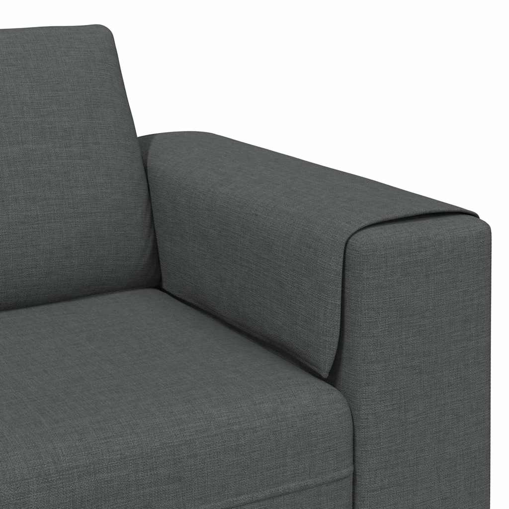 Nappali Kanapé Sötétszürke 250 x 77 x 76 cm Poliészter