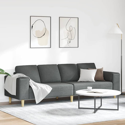 Nappali Kanapé Sötétszürke 250 x 77 x 76 cm Poliészter