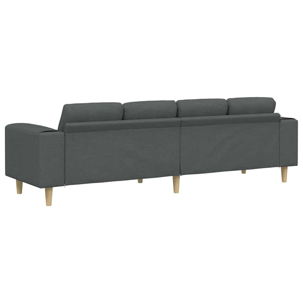 Nappali Kanapé Sötétszürke 250 x 77 x 76 cm Poliészter