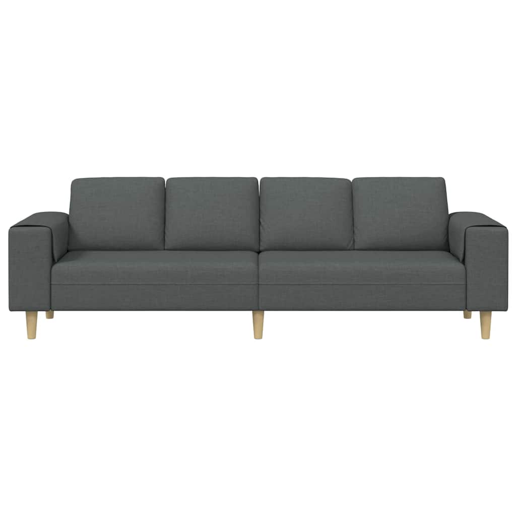 Nappali Kanapé Sötétszürke 250 x 77 x 76 cm Poliészter