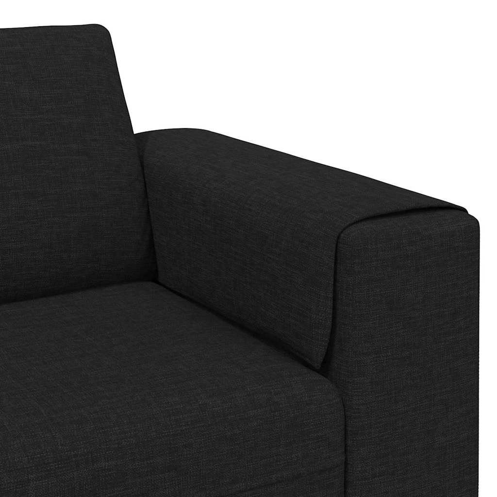Nappali Kanapé Fekete 250 x 77 x 76 cm Poliészter