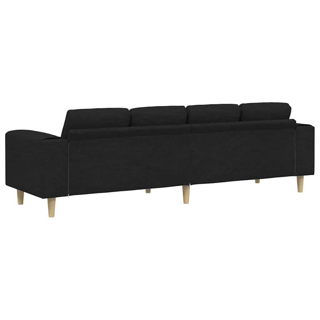 Nappali Kanapé Fekete 250 x 77 x 76 cm Poliészter